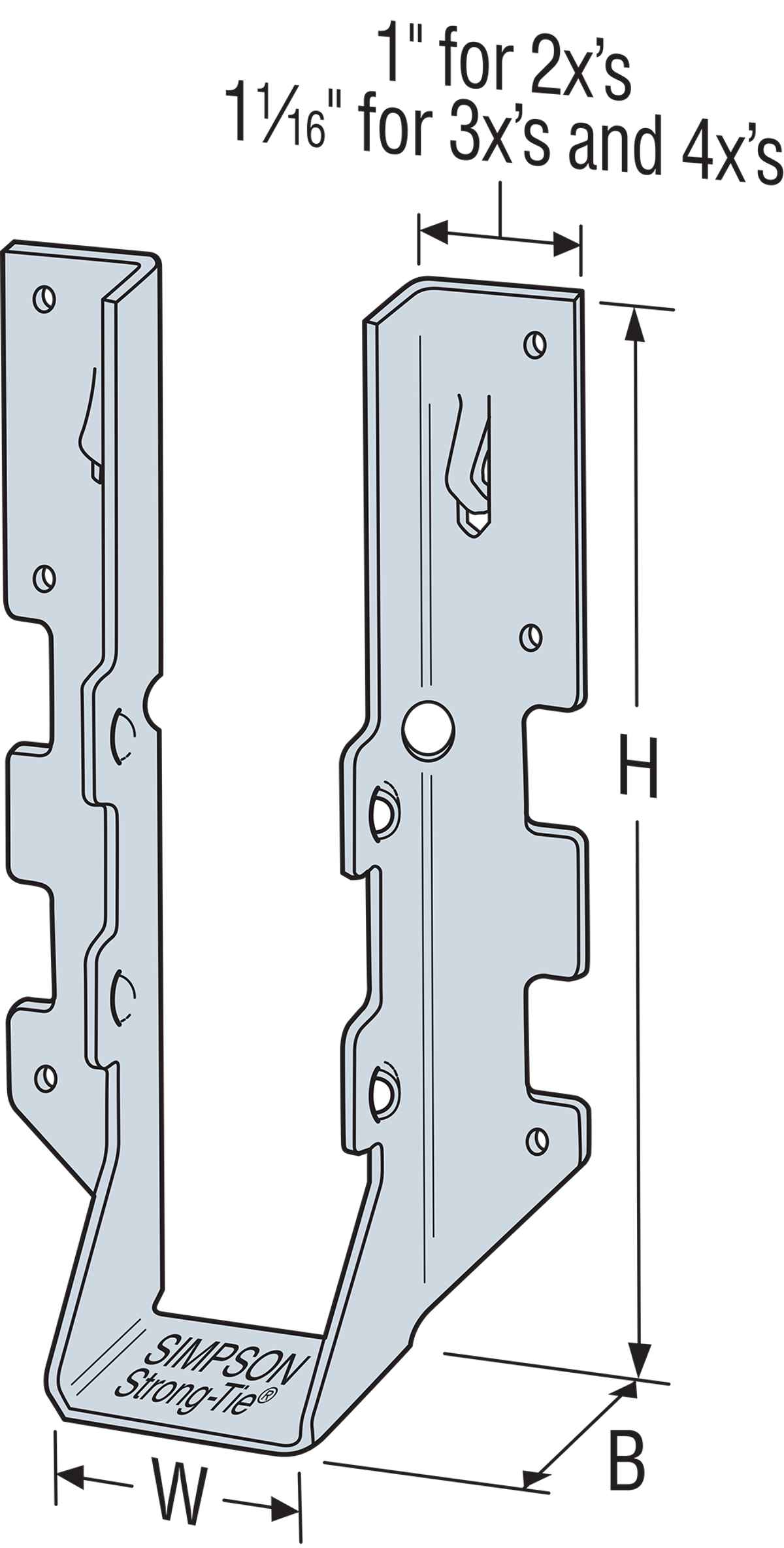 Simpson LUS28SS 2x8 Face Mount Hanger - Stainless Steel