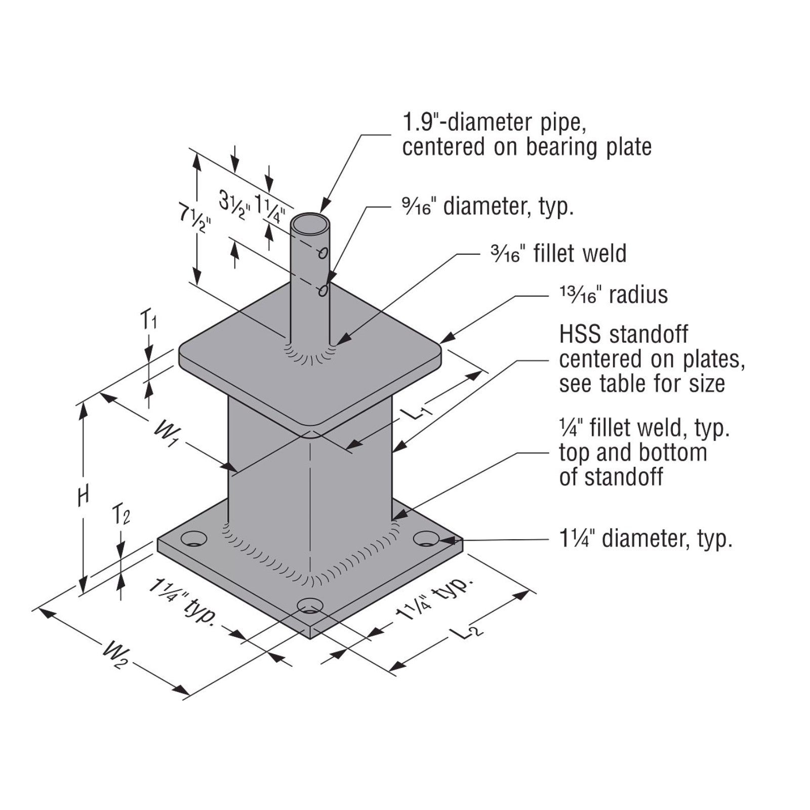 Simpson MCBS Mass Timber Column Base Standoff