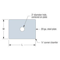 Simpson MCTPLX Plate for Mass Timber Column Tie - Zinc