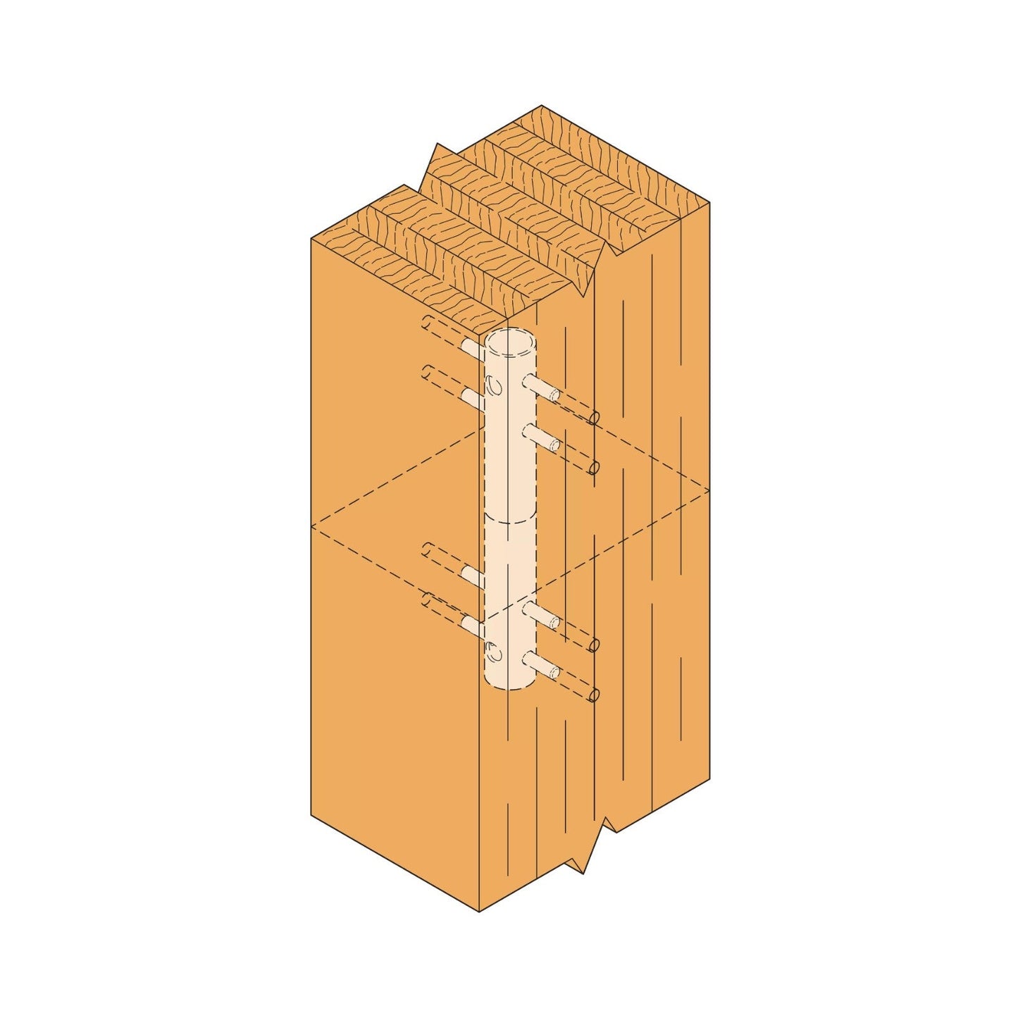 Simpson MCT1.9X15 Mass Timber Column Tie 1.9" X 15"