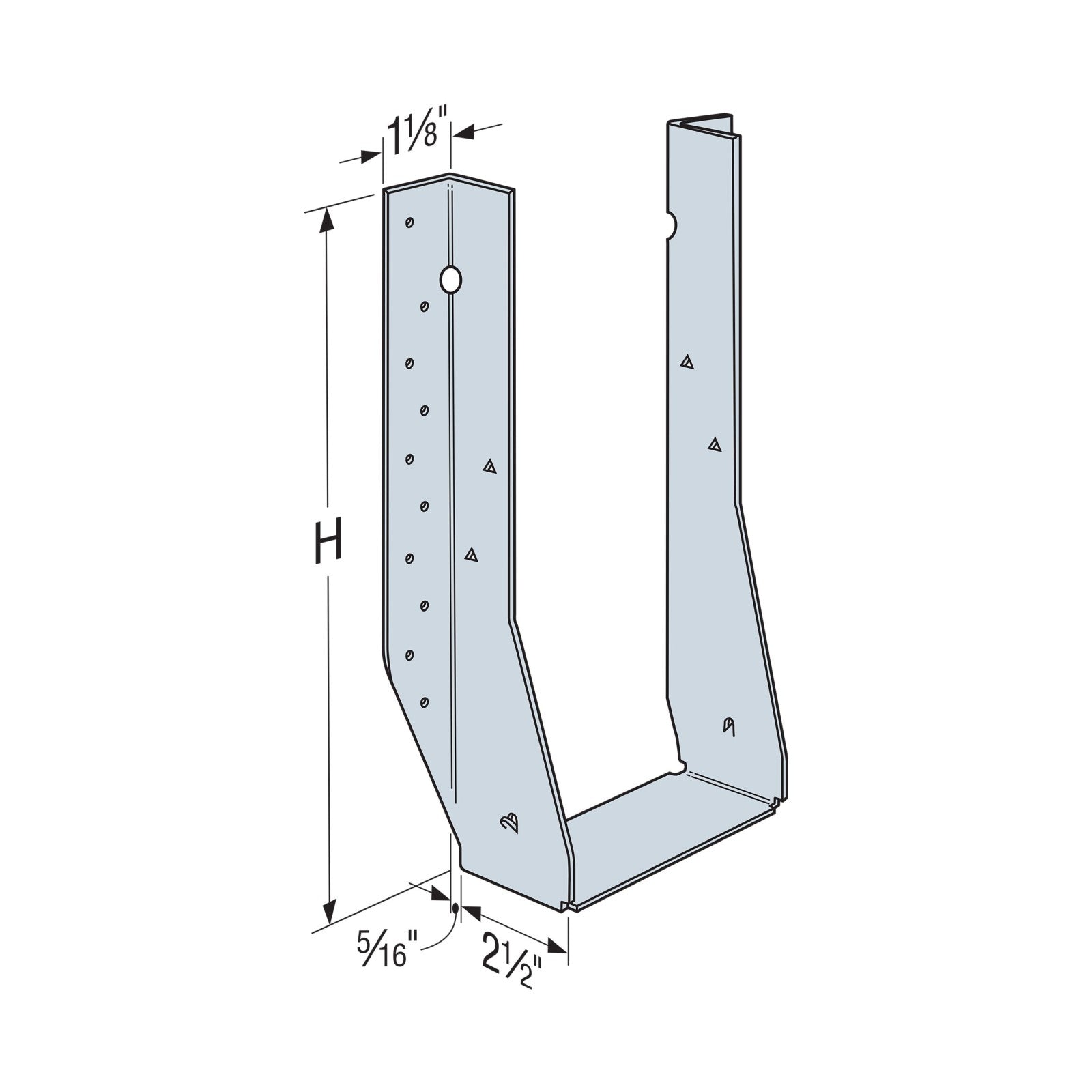 Simpson Strong-Tie galvanized Face Mount I-Joist Hanger