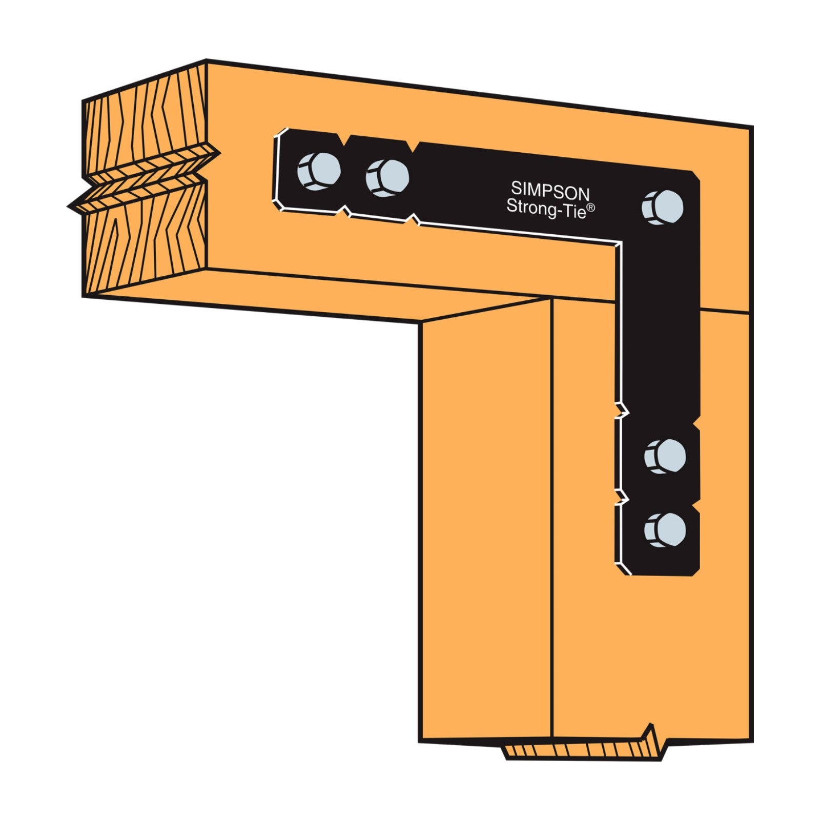 Simpson OHL Ornamental L Strap installation