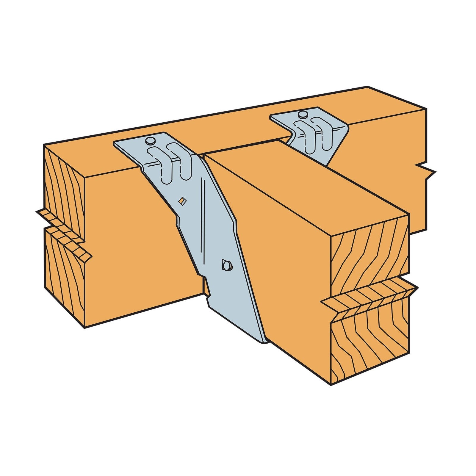 Simpson PF24Z 2x4 Post Frame Hanger - ZMAX Finish installation