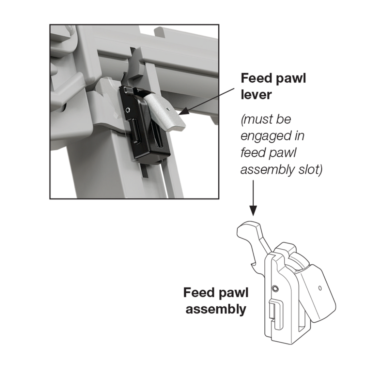 Simpson Quik Drive PFEEDPAWL5 Feed pawl, PROPP, PROPH attachments installation