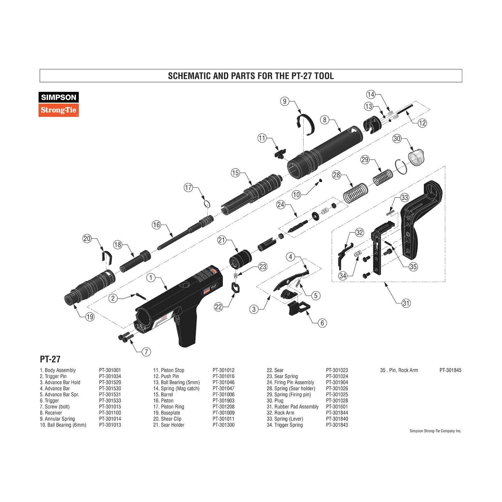 Strongtie PT-27 Powder nail gun manual