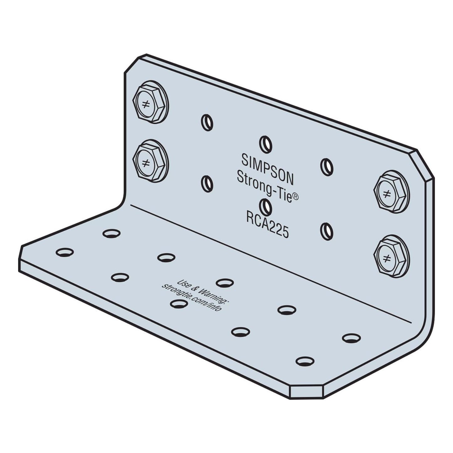 Simpson RCA225/54-R90 Rigid Connector Angle screw pattern