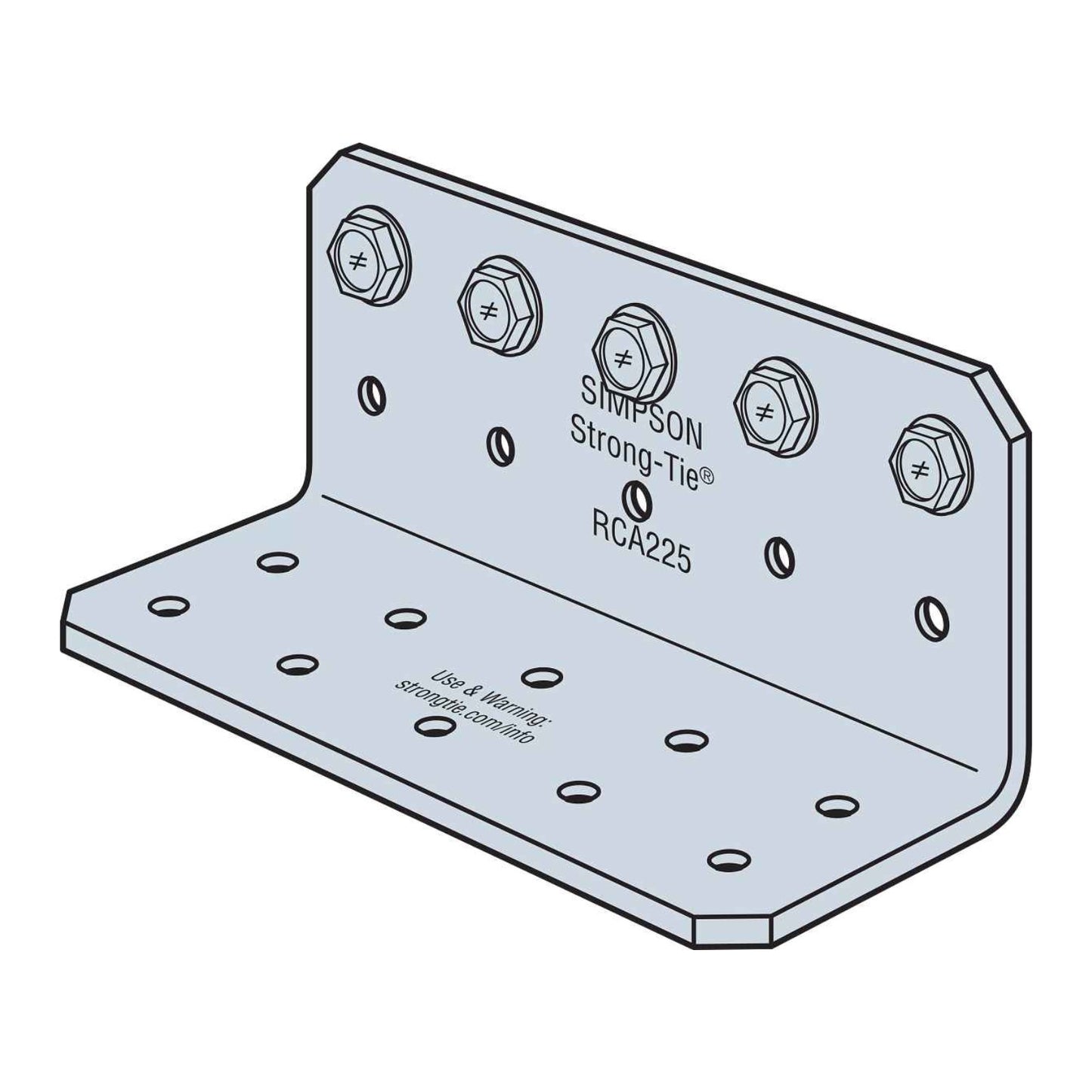 Simpson RCA225/54-R90 Rigid Connector Angle screw pattern