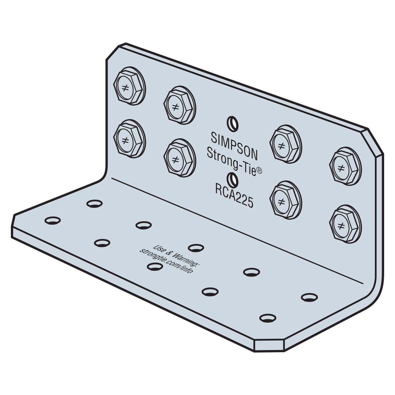 Simpson RCA225/54-R90 Rigid Connector Angle screw pattern