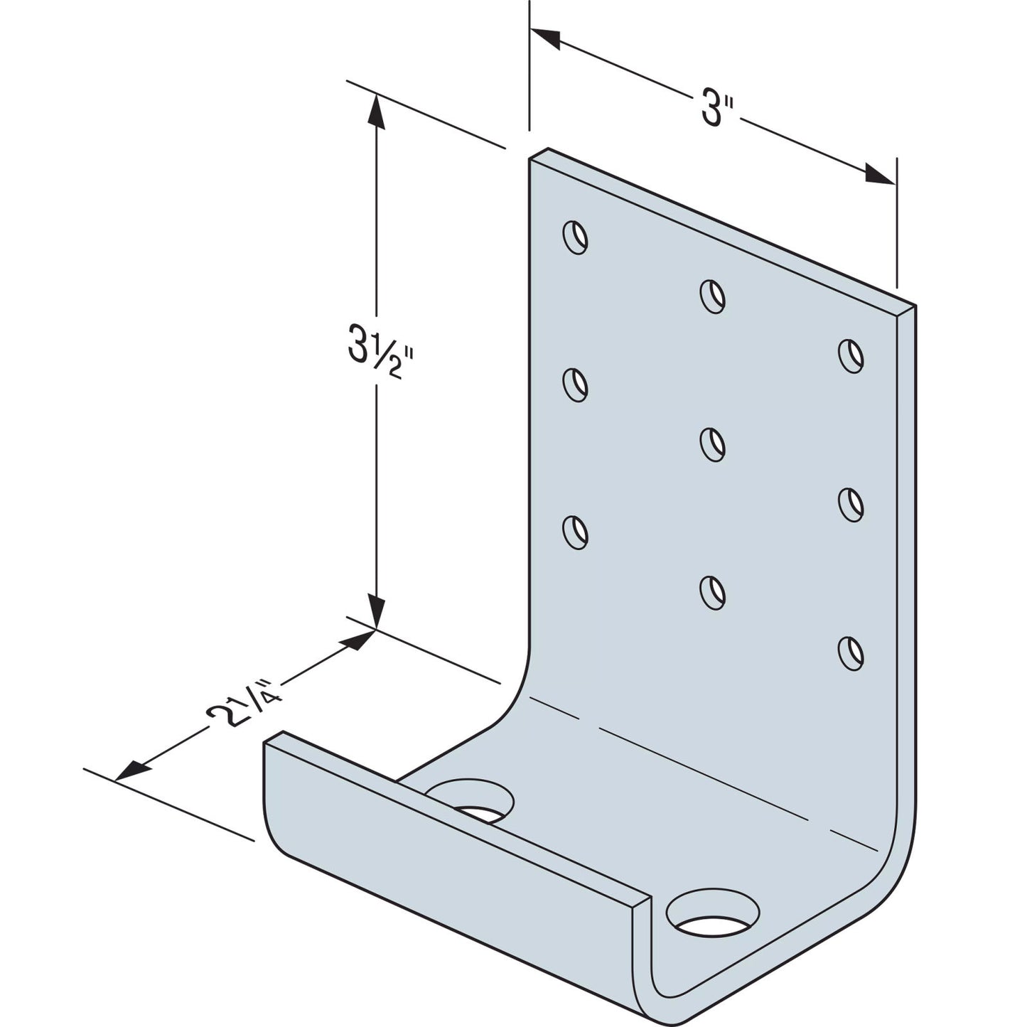 Simpson RCKW3D-R10 Rigid Kneewall Connector, Pkg 10