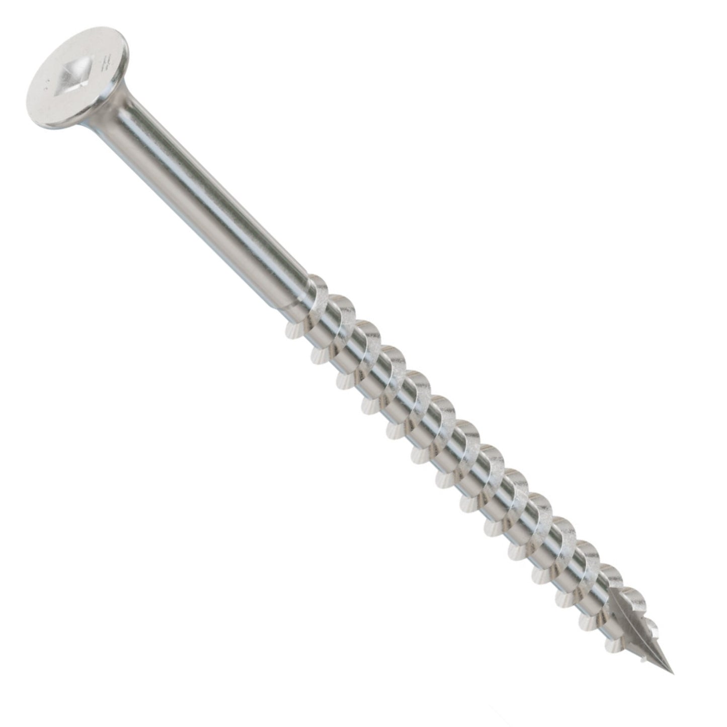 #10 x 3" #2 Square Drive Bugle-Head Wood Screw - 305 Stainless Steel, 23.5 lb. Pkg (Approx 1500)