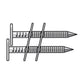 1-1/4" x 0.12" Ring Shank Wire Coil Roofing Nails illustration