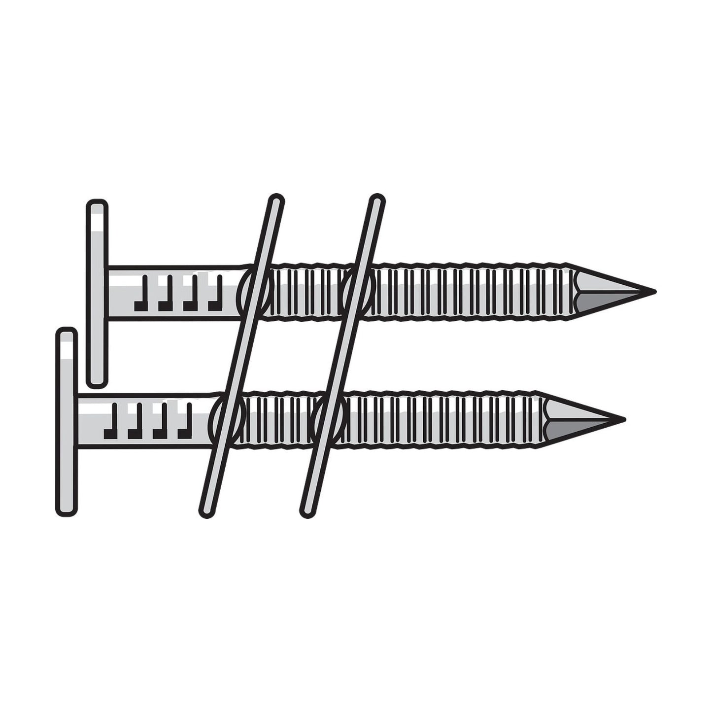 1-1/4" x 0.12" Ring Shank Wire Coil Roofing Nails illustration