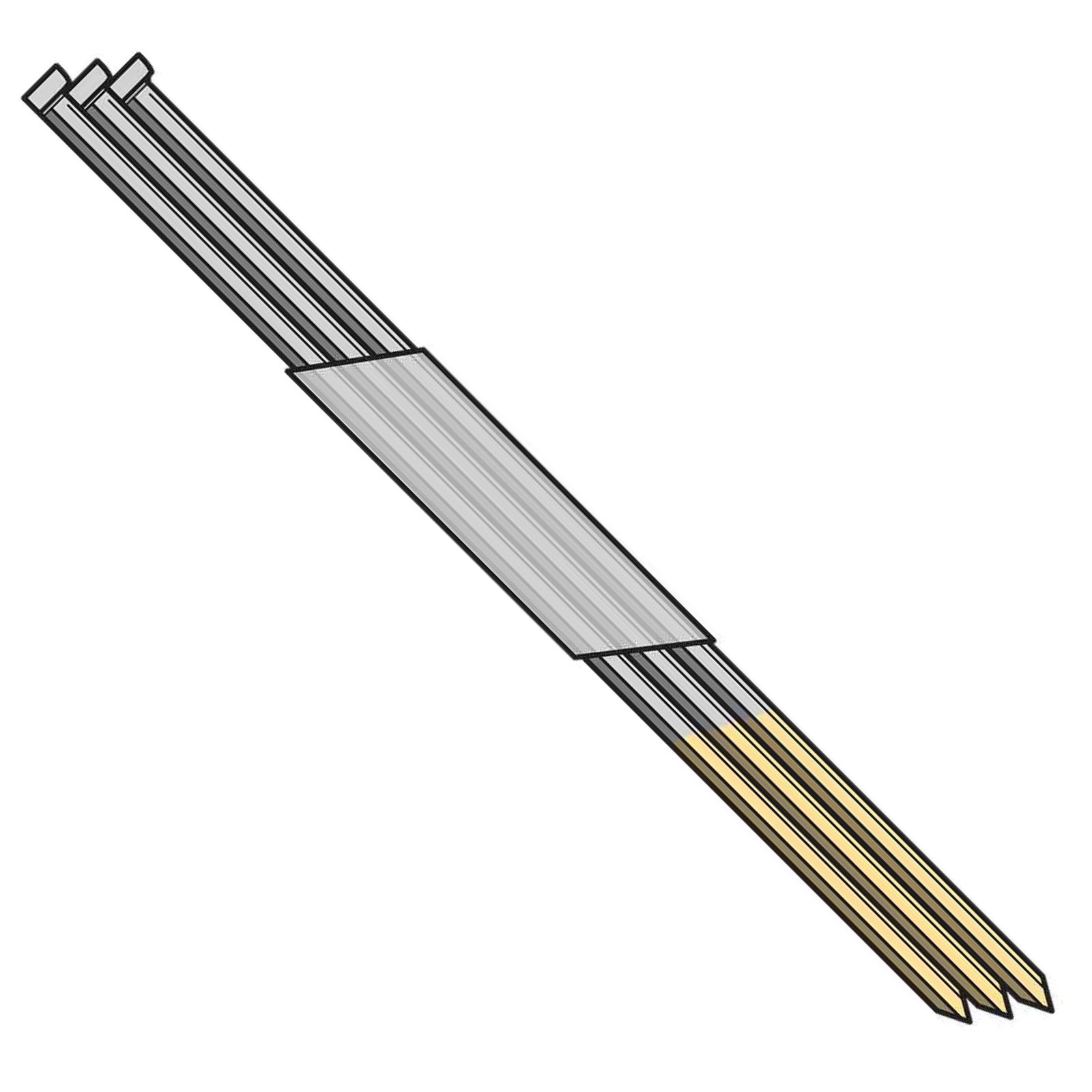 2-1/2" - 15 Gauge 33 Degree D-Style Finishing Nail illustration