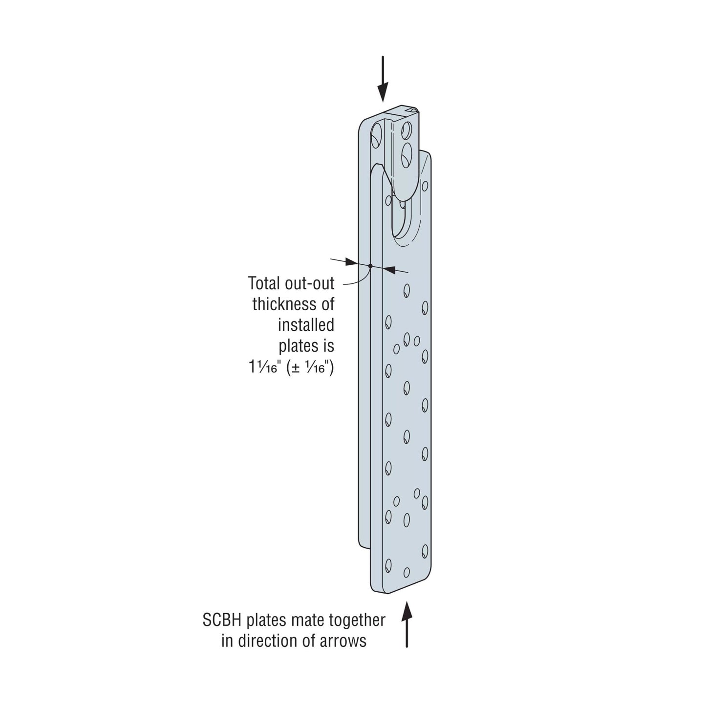 Simpson Strong-Tie 3" x 15 3/8" Electrogalvanized Concealed Beam Hanger (wood to wood)