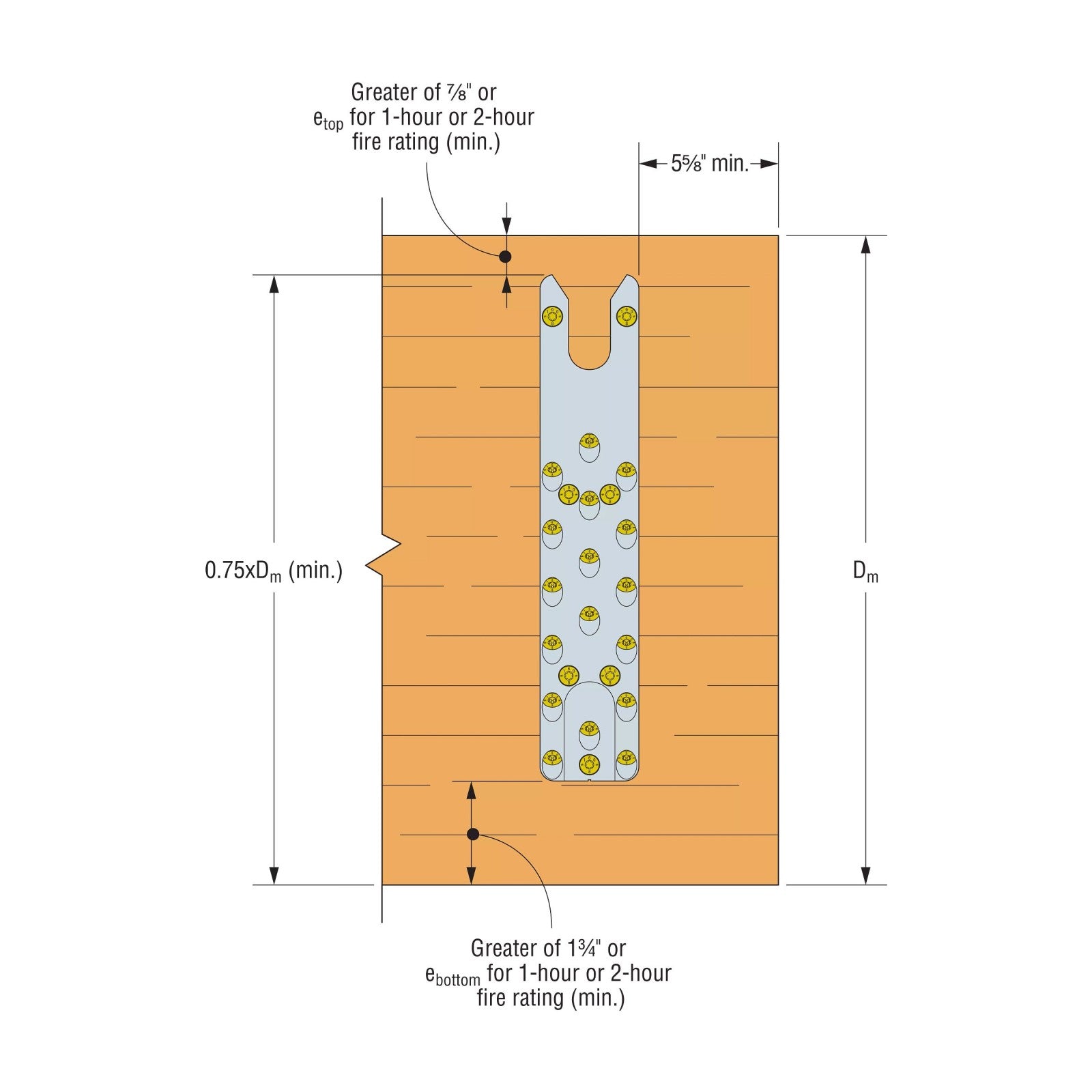 Simpson Strong-Tie 3" x 15 3/8" Electrogalvanized Concealed Beam Hanger (wood to wood)