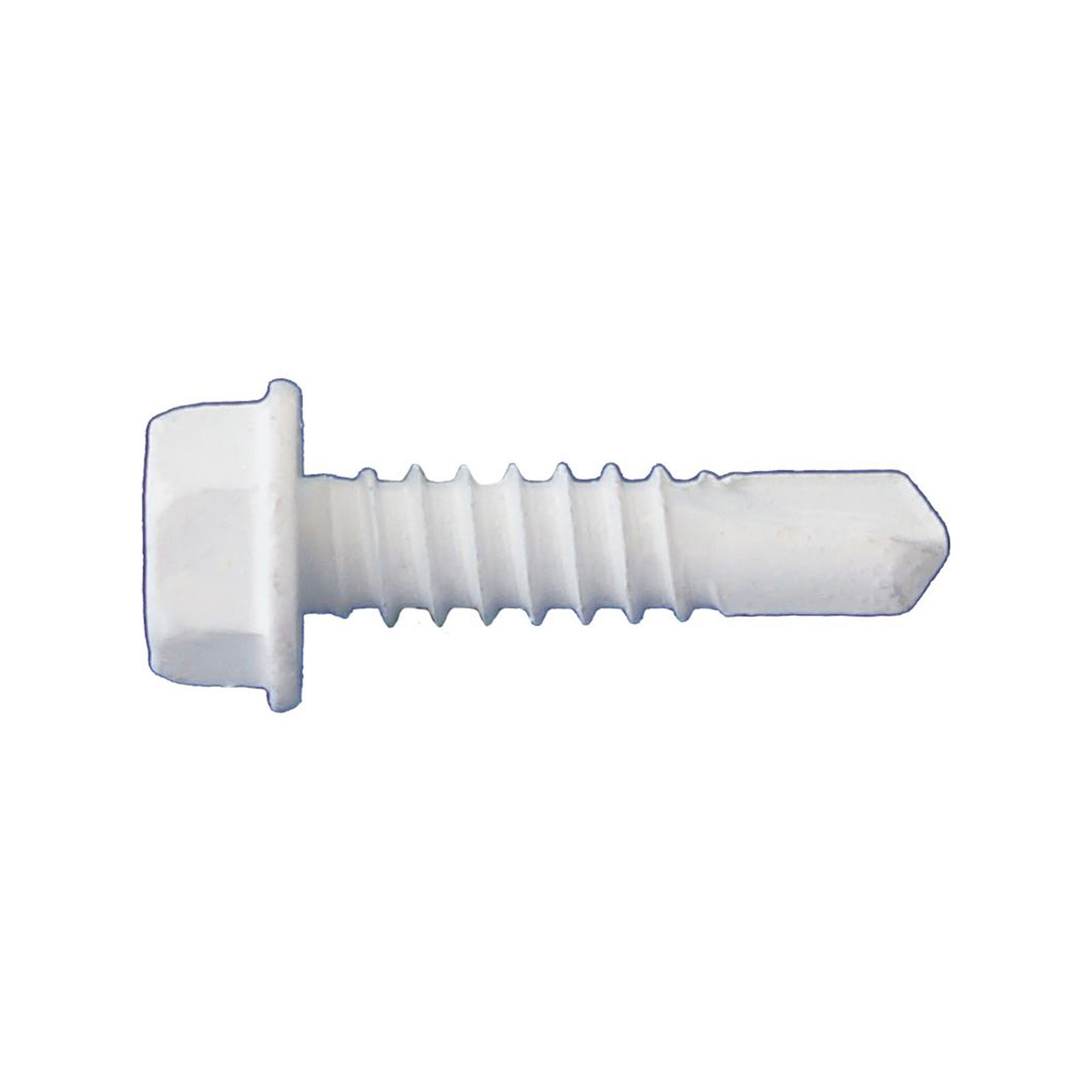 #14 x 3" Self-Drilling Metal Screw, Hex Head - White Dagger-Guard Coating