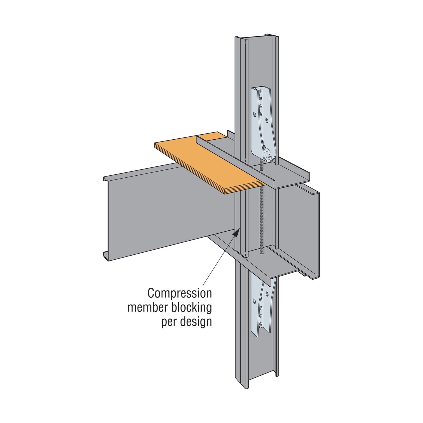 Simpson S/HDU9 Light Gauge Holdown For Steel - G90 Galvanized