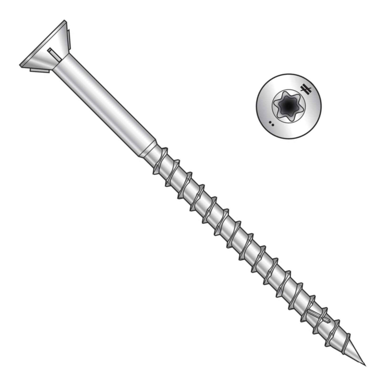 Quik Drive DWP Wood Screw, 305 Stainless Steel