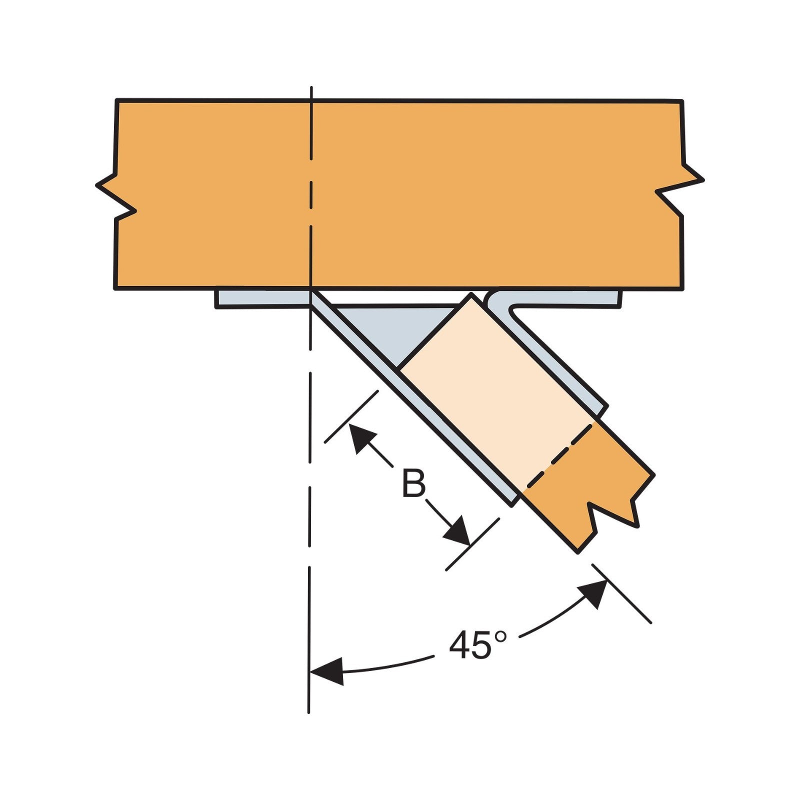 Simpson strong-Tie I-Joist Hanger Skewed Right - G90 Galvanized