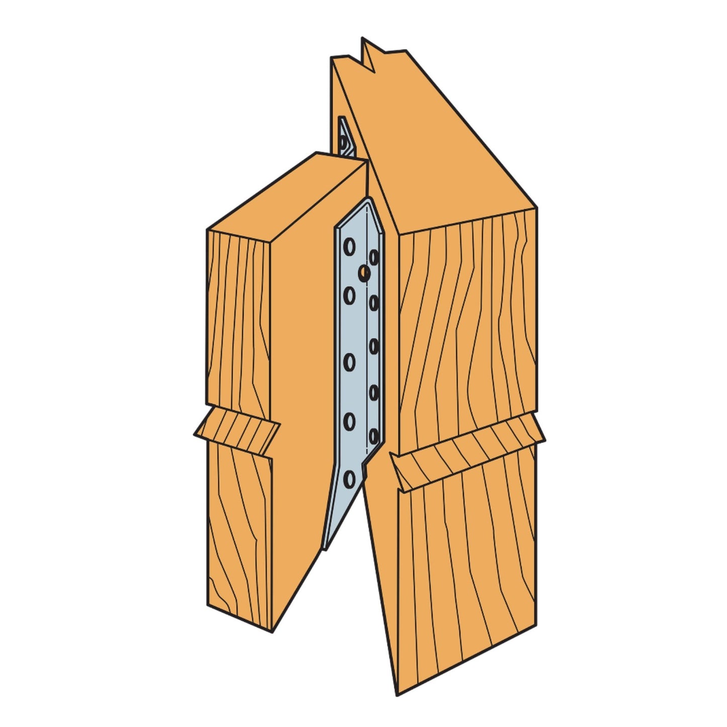 Simpson Strong-Tie SUR10Z 45 Degree Joist Hanger Skewed Right installation