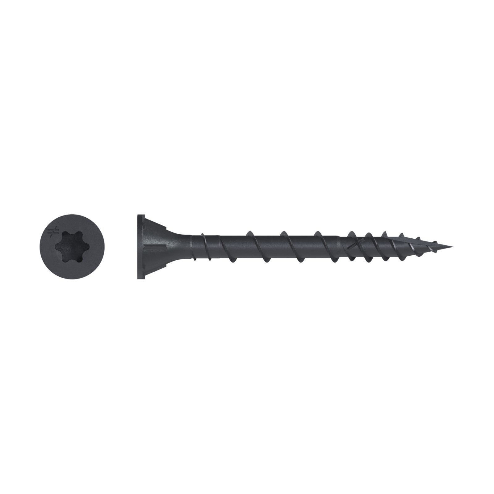 Simpson DSVBK158R160 #8 x 1-5/8" T25 DSV Wood Screw - Quik Guard Coating, Black, Pkg 160