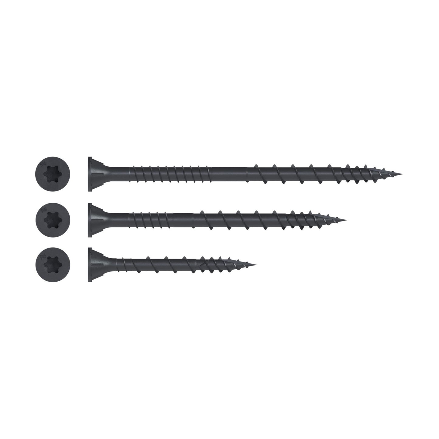 Simpson DSVBK212R80 #10 x 2-1/2" T25 DSV Wood Screw - Quik Guard Coating, Black, Pkg 80