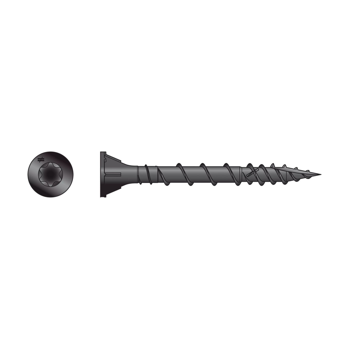 Simpson DSVBK3R210 #10 x 3" DSV Wood Screw - Quik Guard Coating, Black, Pkg 70