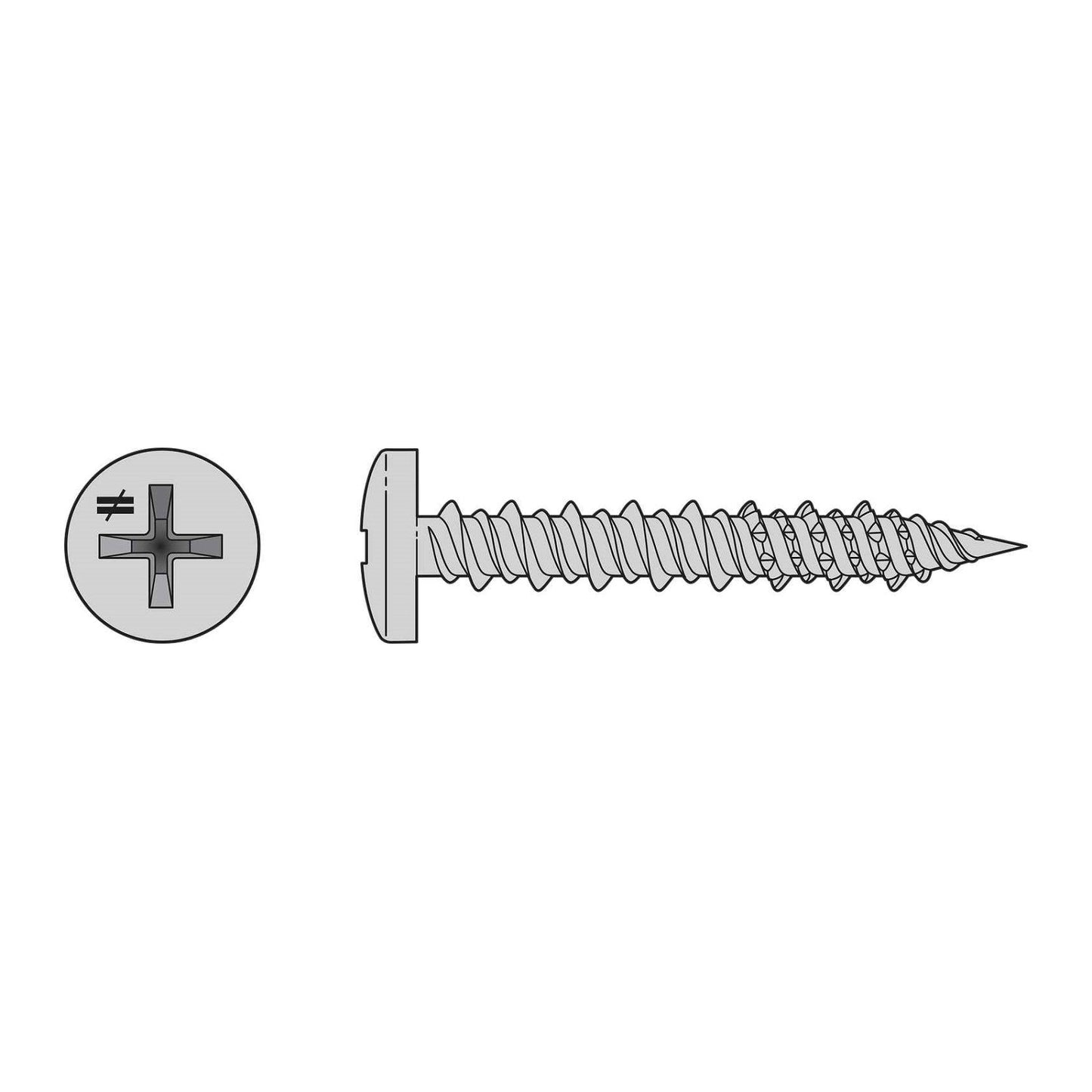 Simpson T06J075PX-RP25 #6 x 3/4" Philips Pan Head Marine Screw - 316 Stainless Steel, Pkg 25