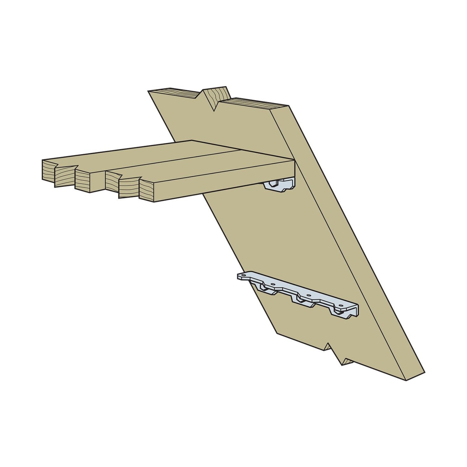 Simpson TA10Z staircase angle installation