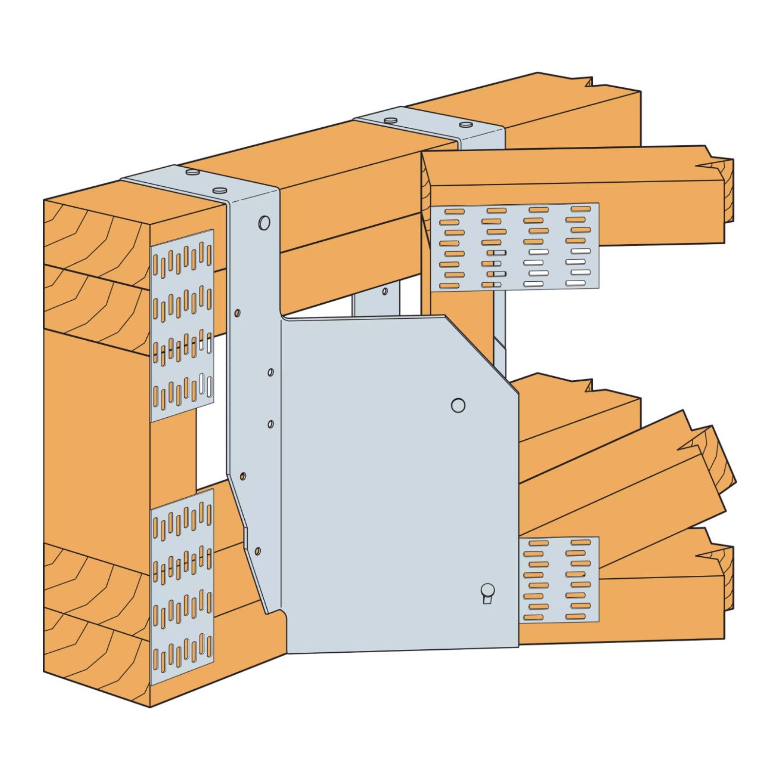 Simpson THAR422 4x22 Adjustable Truss Hanger, Skewed Right installation