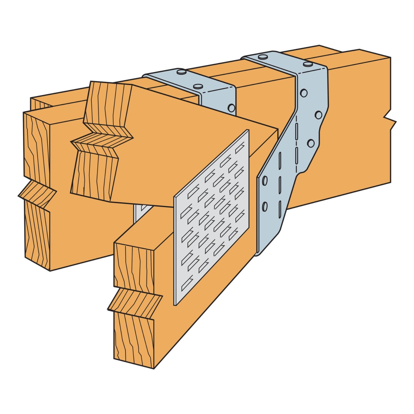 Simpson THASL422 4x22 Adjustable Truss Hanger, Skewed Left installation