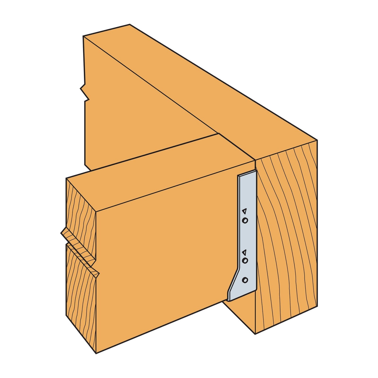 Simpson HUC3.25/16 Heavy Concealed-Flange Face-Mount Joist Hanger ...