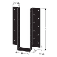 Simpson UA10.5 U-Shaped Architectural Joist Hanger Illustration