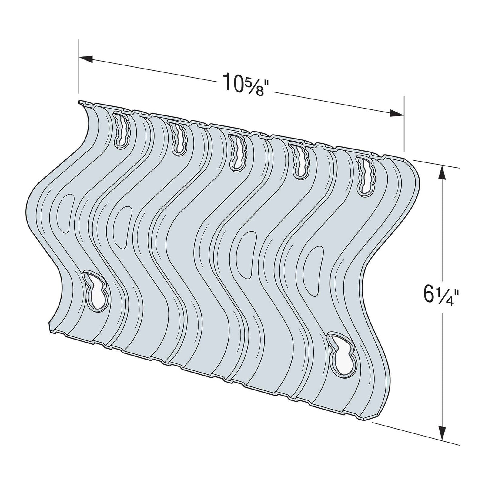 Simpson URFP-SDS3HDG Universal Retrofit Foundation Plate Illustration