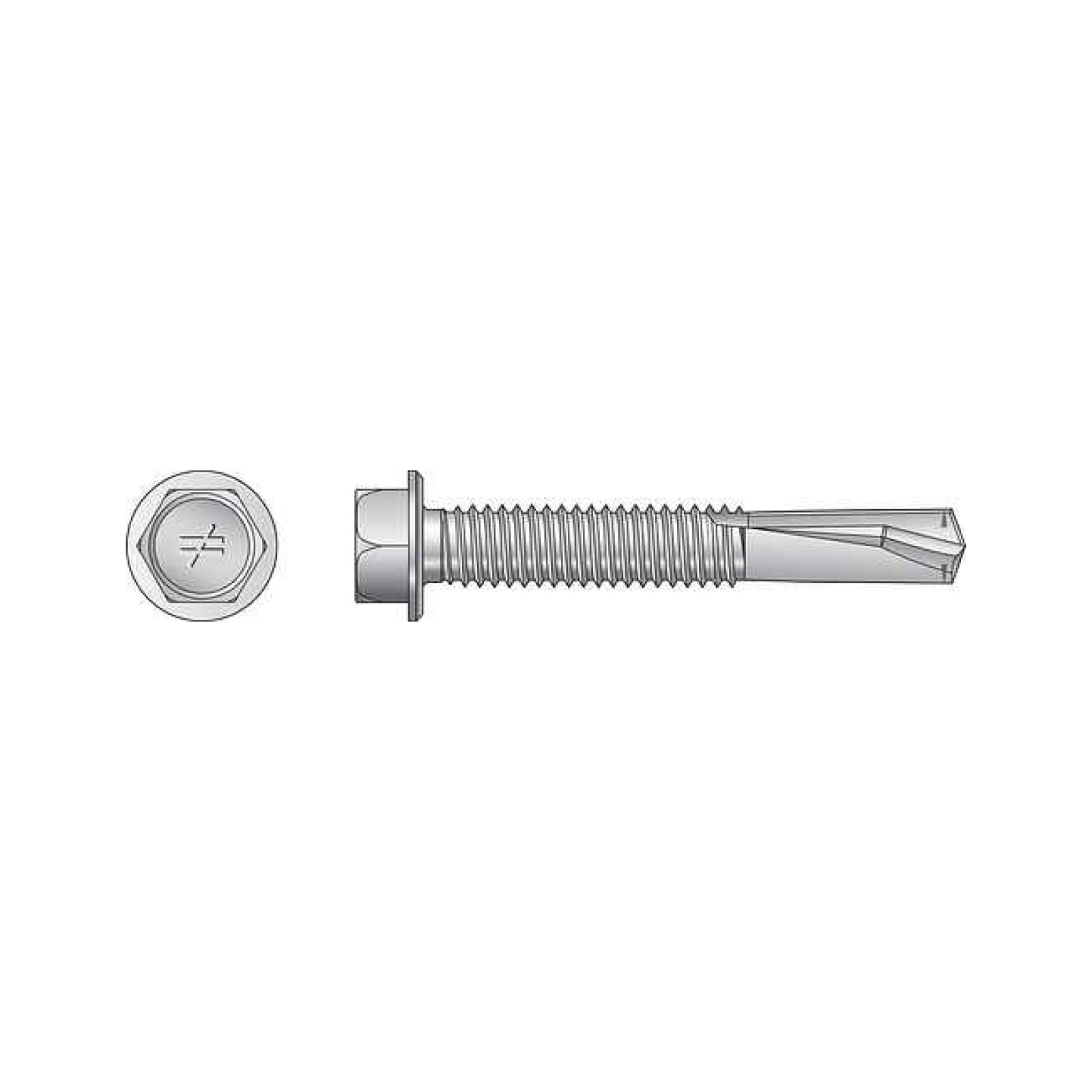 Simpson Strong-Tie XQ1B1016-4K #10 x 1" Strong-Drive Self-Drilling X Metal Screw - Loose - Quik Guard Coating - Pkg 4,000 Illustration