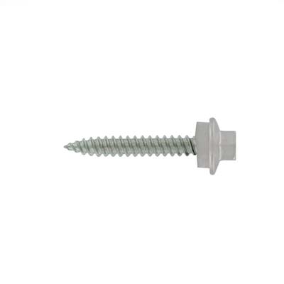 #10 x 1" SS Woodbinder Metal Roofing Screw - Polar White, Pkg 250