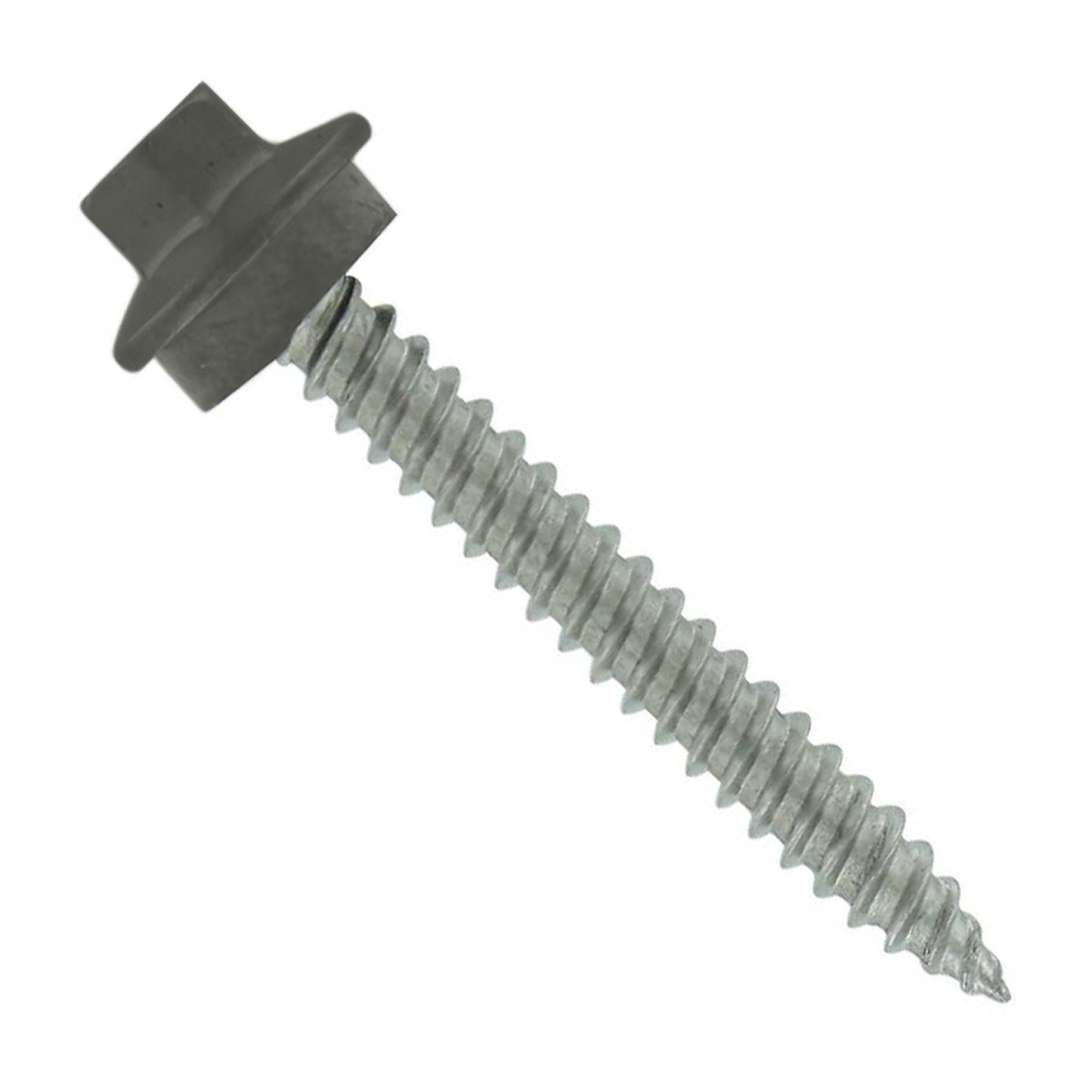 #10 x 1-1/2" SS Woodbinder Metal Roofing Screw - Burnished Slate, Pkg 250