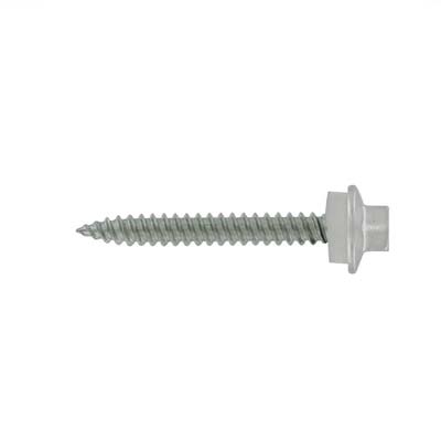 #10 x 1-1/2" SS Woodbinder Metal Roofing Screw - Polar White, Pkg 250