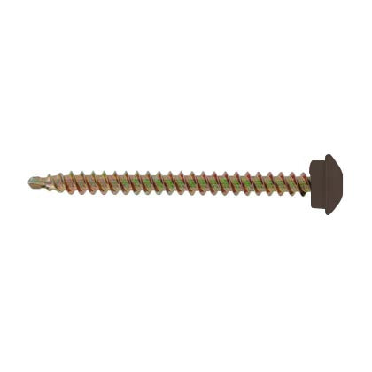 #10 x 2-1/2 Eclipse Woodbinder Metal Roofing Screw Koko Brown, Pkg 250