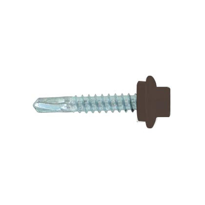 #12 X 1-1/4 Maxx Steelbinder Metal Roofing Screw Koko Brown, Pkg 250