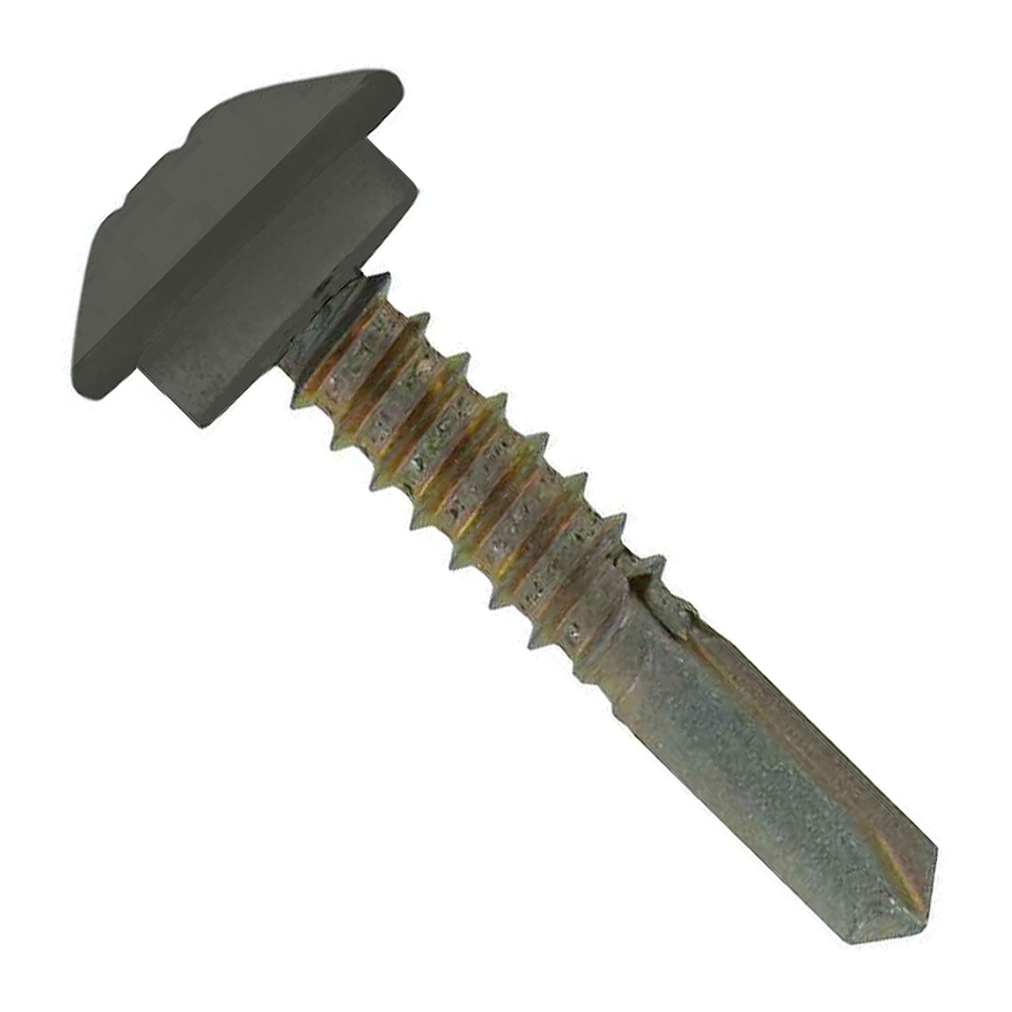 #12-14 x 1-1/4" Eclipse Steelbinder Self-Drilling Metal Roofing Screw - Burnished Slate, Pkg 250