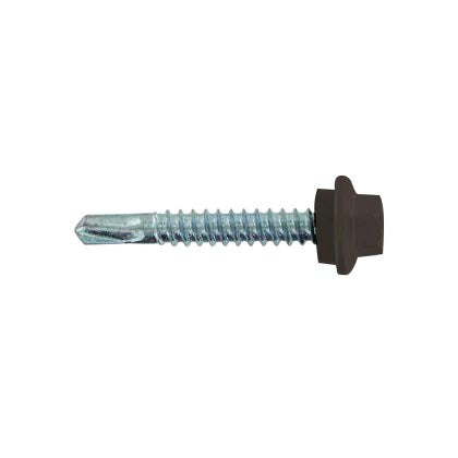 #12 X 1-1/2" Maxx Steelbinder Self-Drilling Metal Roofing Screw - Koko Brown, Pkg 250