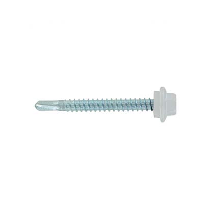 #12 x 2" Maxx Steelbinder Metal Roofing Screw - Polar White, Pkg 250