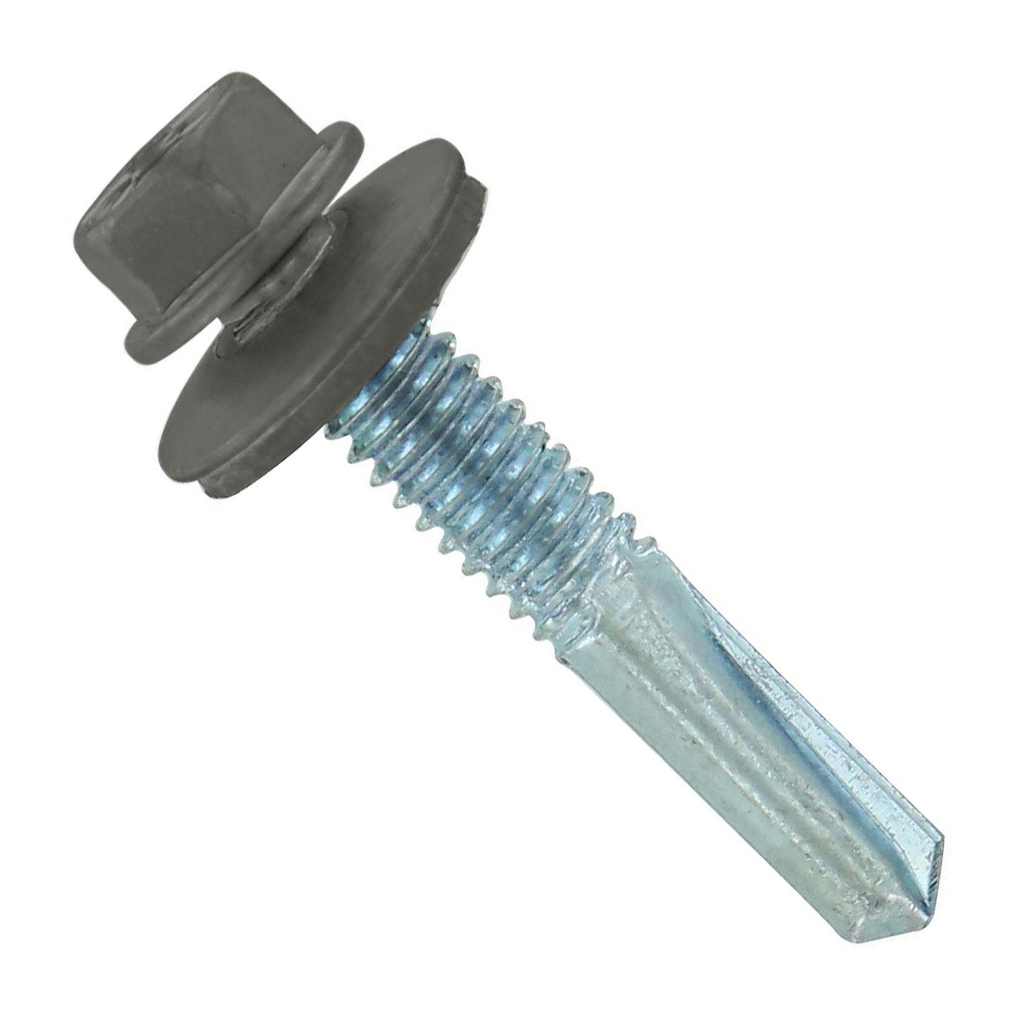 #12-24 x 1-1/4" HG Steelbinder Self-Drilling Metal Roofing Screw - Burnished Slate, Pkg 250