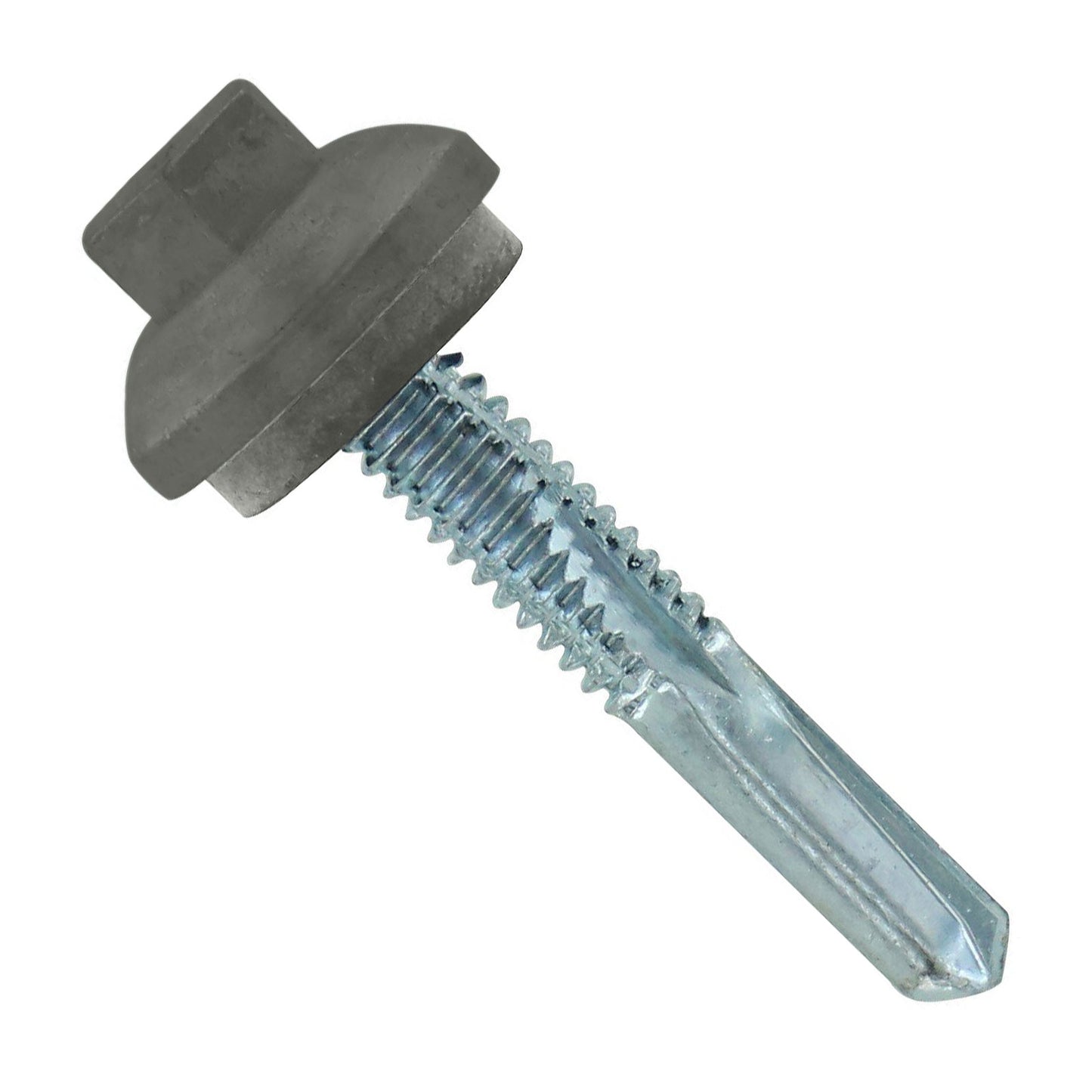 #12-24 x 1-1/4" ZXL HG Steelbinder Self-Drilling Metal Roofing Screw - Burnished Slate, Pkg 250