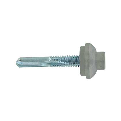 #12-24 x 1-1/4" ZXL HG Steelbinder Self-Drilling Metal Roofing Screw - Ash Gray, Pkg 250