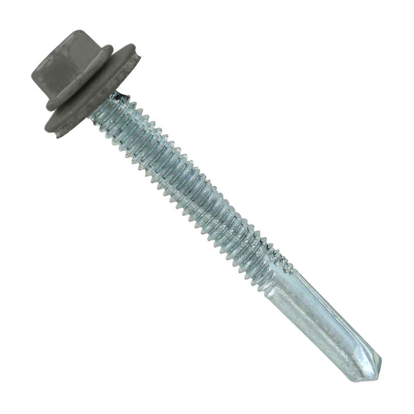 #12-24 x 2" HG Steelbinder Self-Drilling Metal Roofing Screw - Burnished Slate, Pkg 250