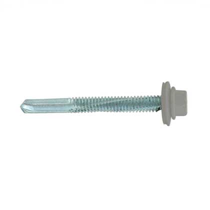 #12-24 x 2 HG Steelbinder Metal Roofing Screw Ash Gray, Pkg 250