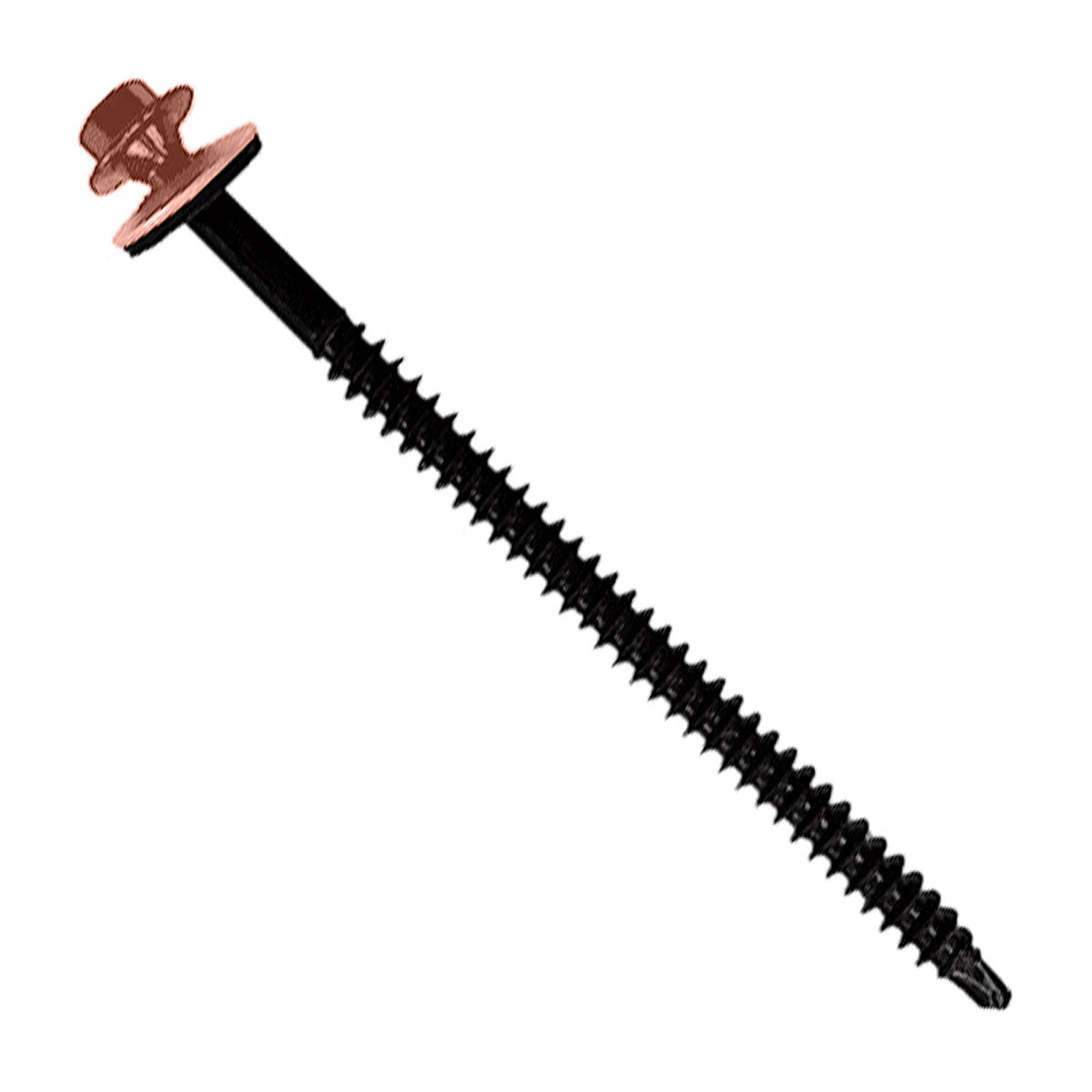 #12 X 334 inch InsulDrill Metal Roofing Screw Copper Pkg 250 image 1 of 2