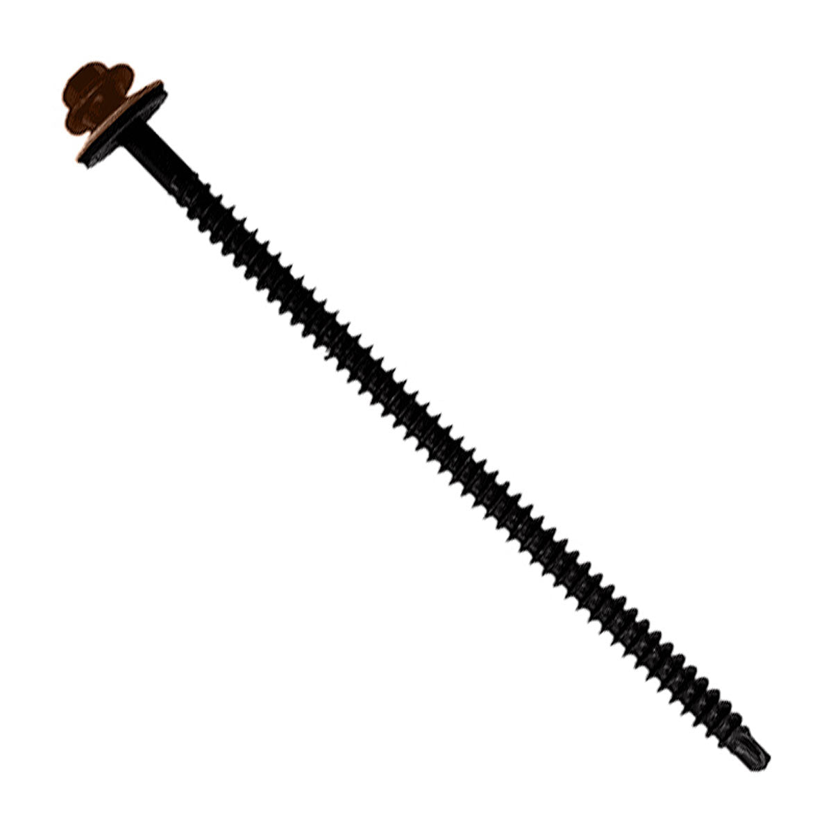 #12 X 412 inch InsulDrill Metal Roofing Screw Brown Pkg 250